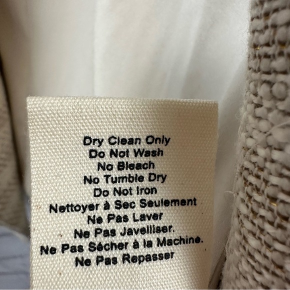 L’AGENCE Kenzie Double Breasted Blazer Shoulder Pads Ecru-Gold Check 16 NWT - Picture 11 of 13